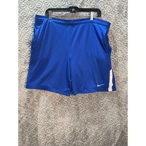 Nike Dri-FIT Athletic Shorts‎ Mens Medium Blue White Basketball Gym Workout